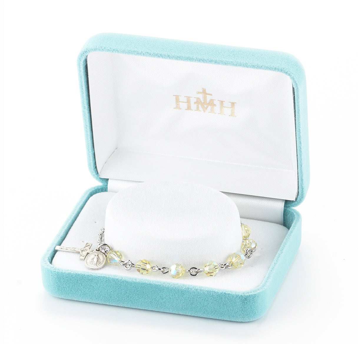 Rosary Bracelet Created with 6mm Jonquil Crystals by Swarovski® Austrian Crystal Round Beads by HMH