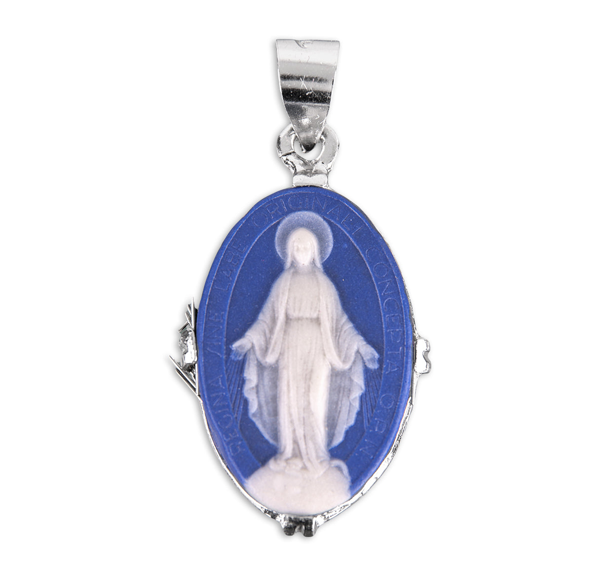 Genuine Cameo Oval Miraculous Blue 24" Ch-Bxd