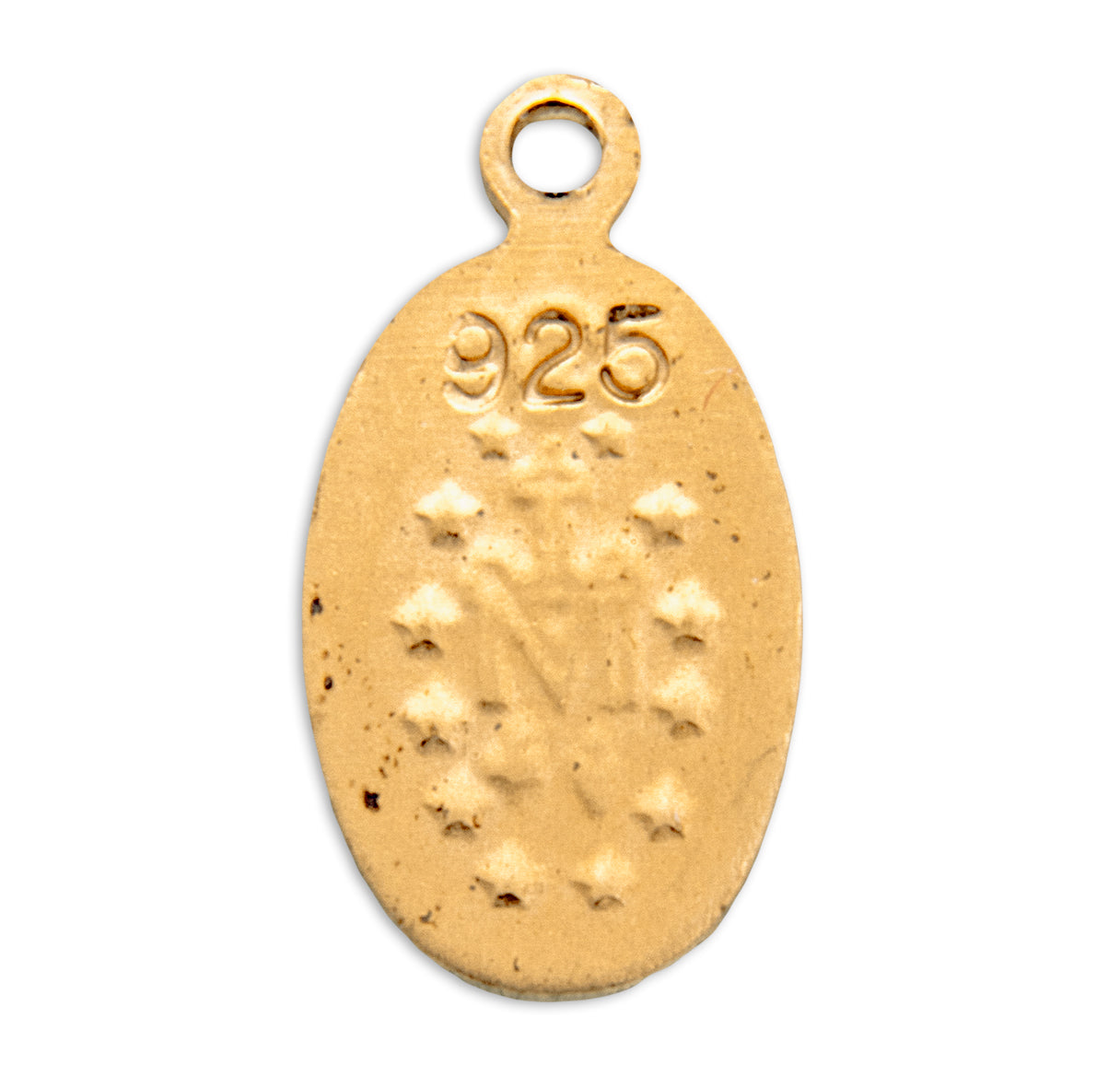 Gold Over Sterling Silver Oval Miraculous Medal