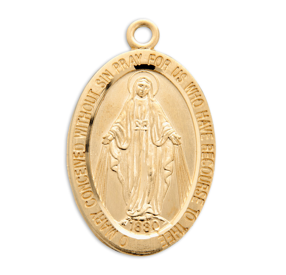 Gold Over Sterling Silver Miraculous Medal