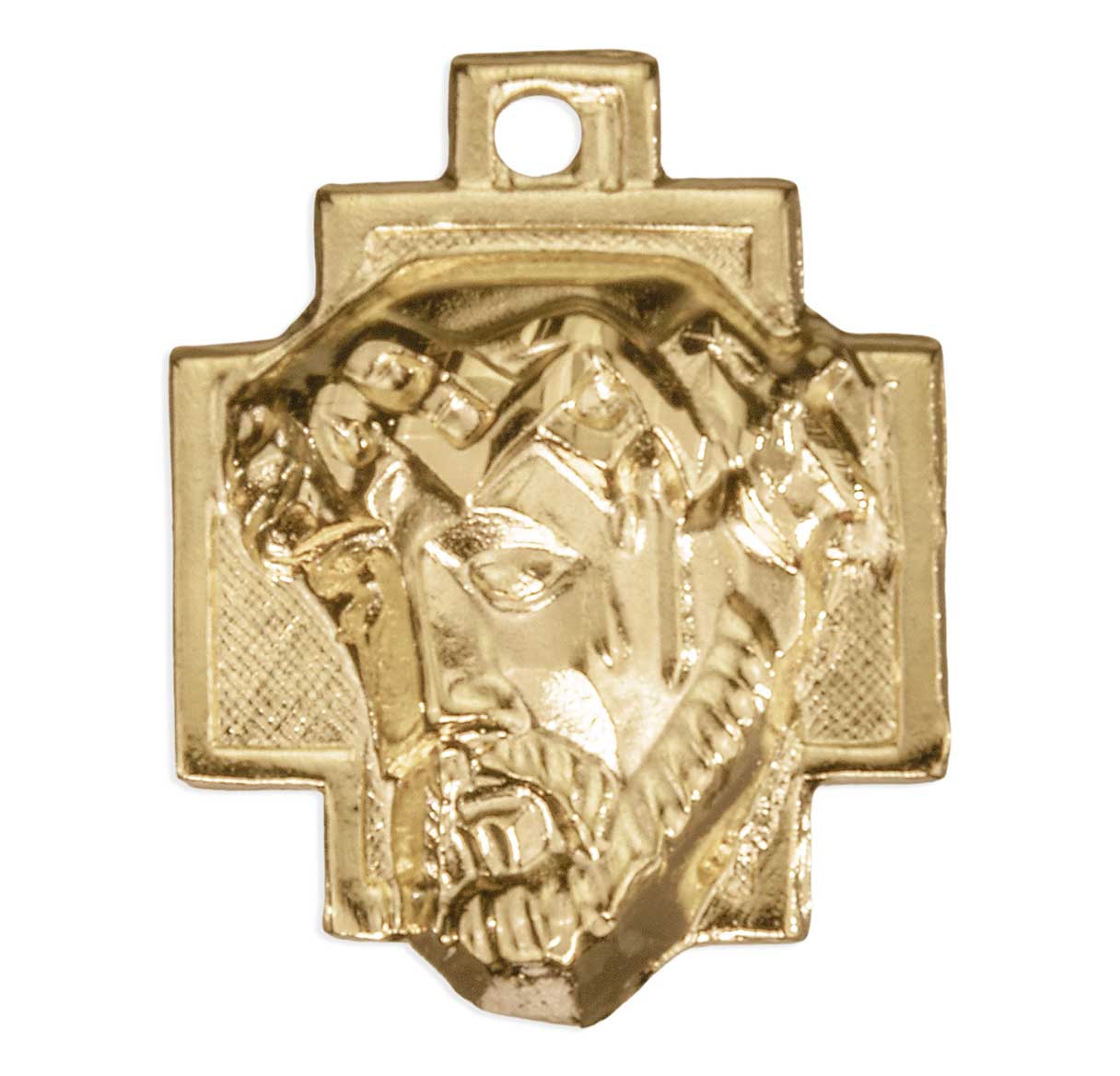 16kt Gold Over Sterling Silver Christ Head 18"(Thin)-Ch-Bxd