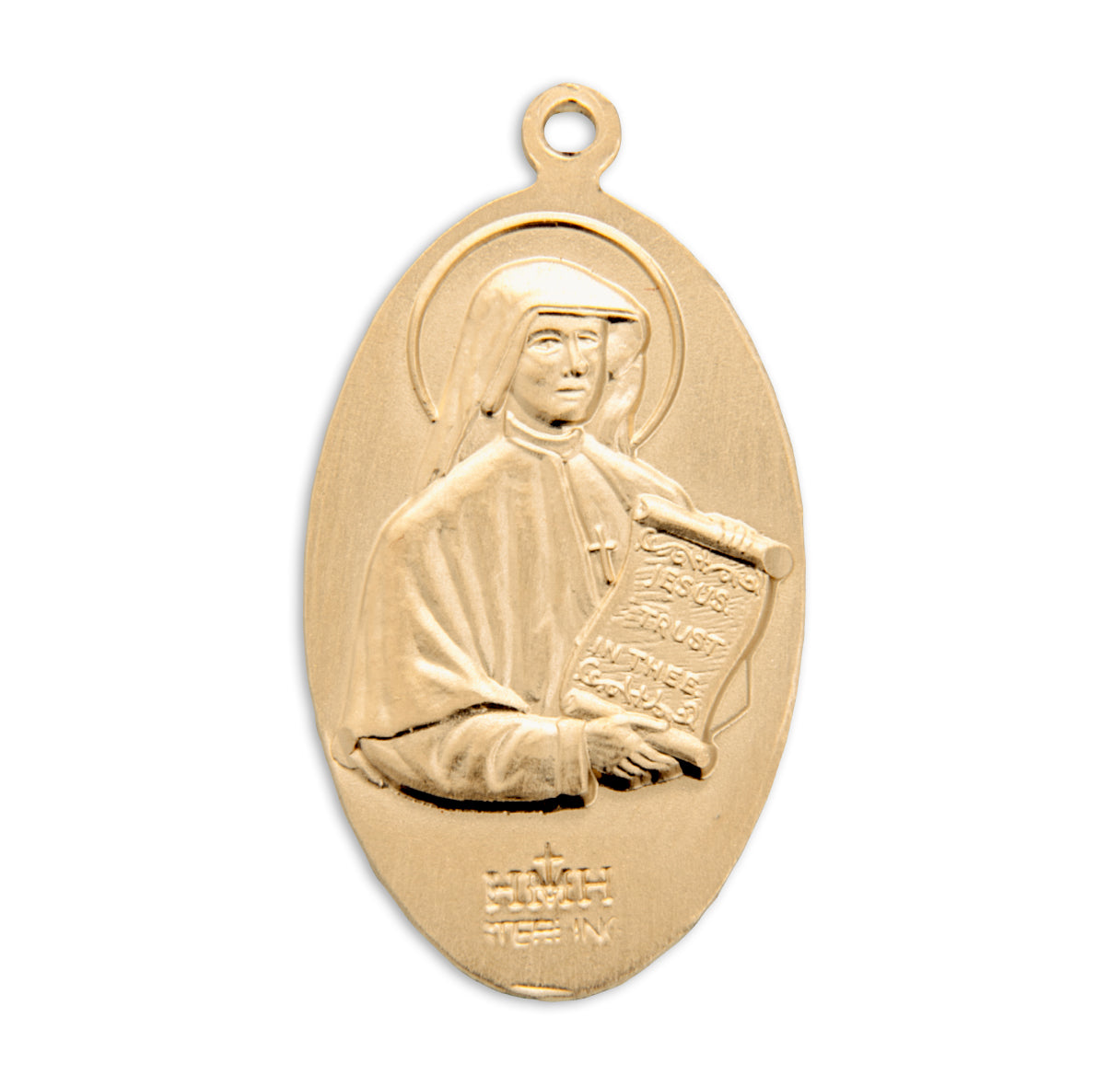 Gold Over Sterling Silver Divine Mercy Medal