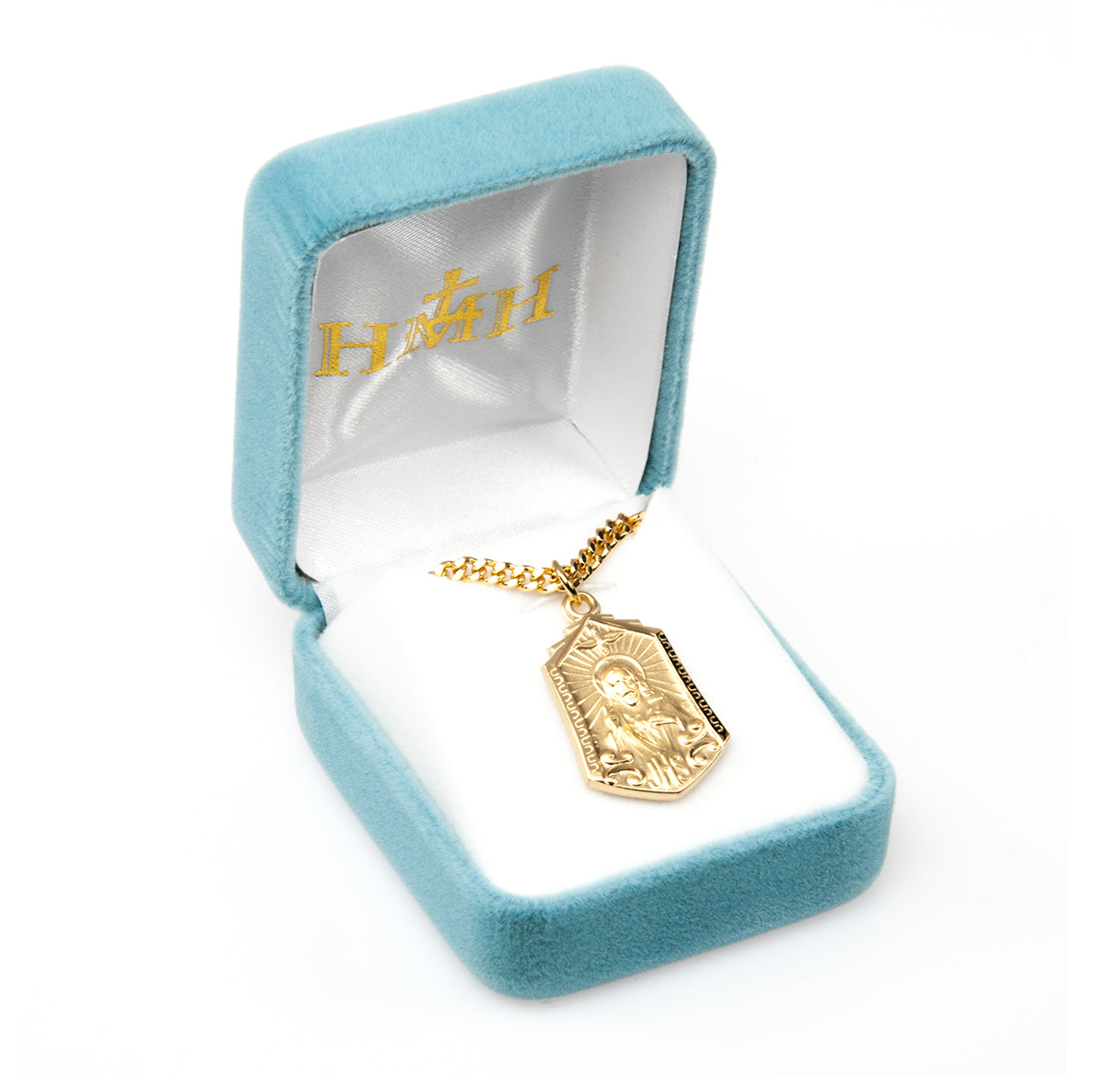 Gold Over Sterling Silver Scapular Medal