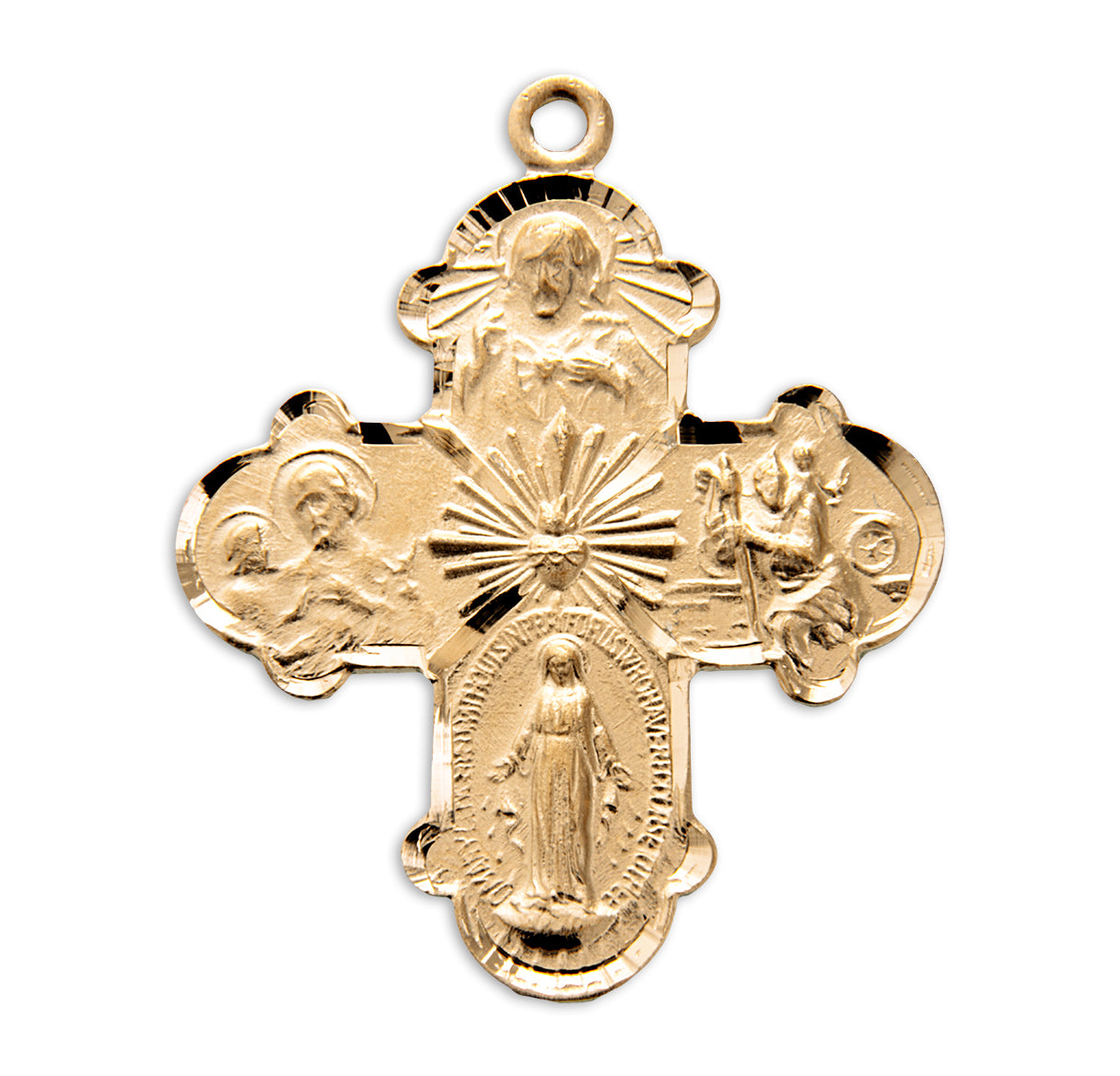 Gold Over Sterling Silver Four-Way Medal