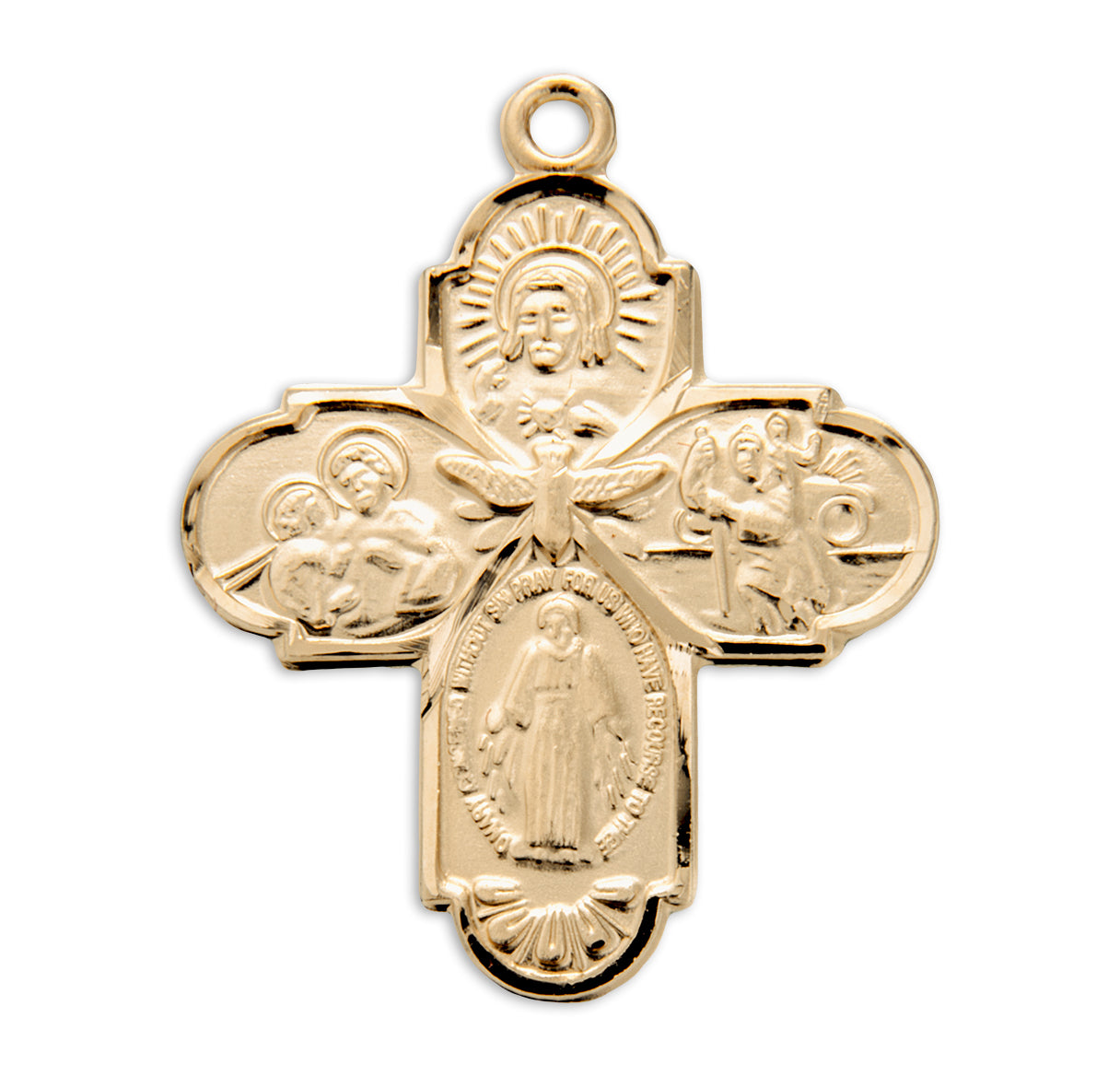 Gold Over Sterling Silver Four-Way Medal