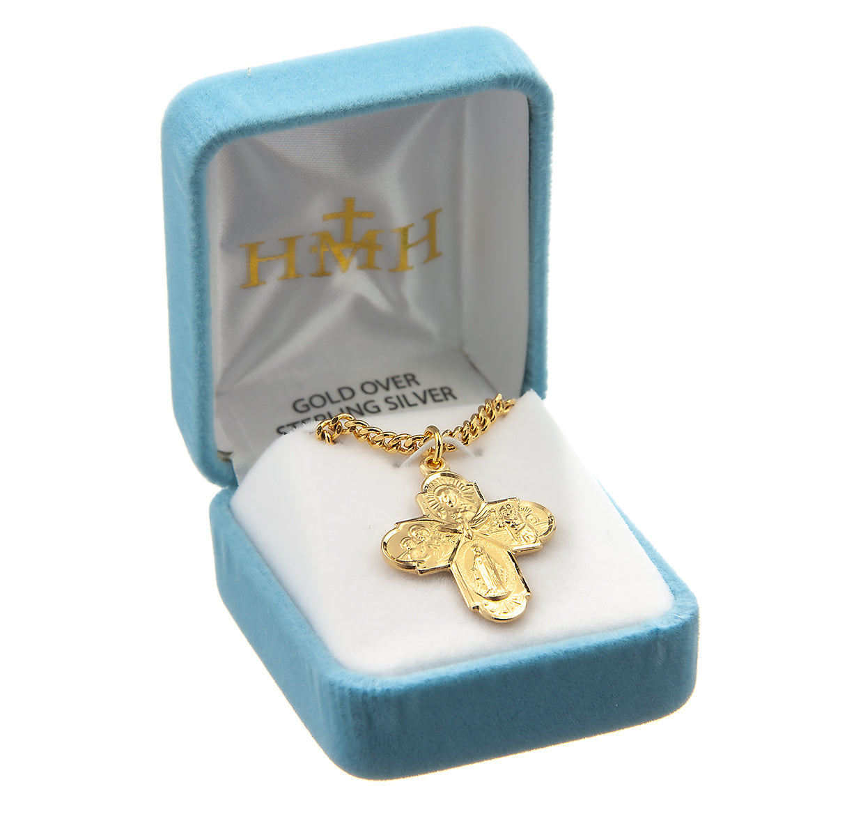 Gold Over Sterling Silver Four-Way Medal