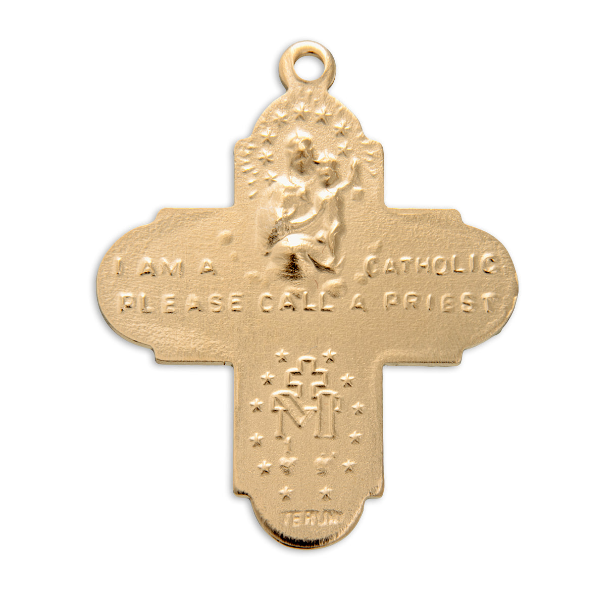 Gold Over Sterling Silver Four-Way Medal
