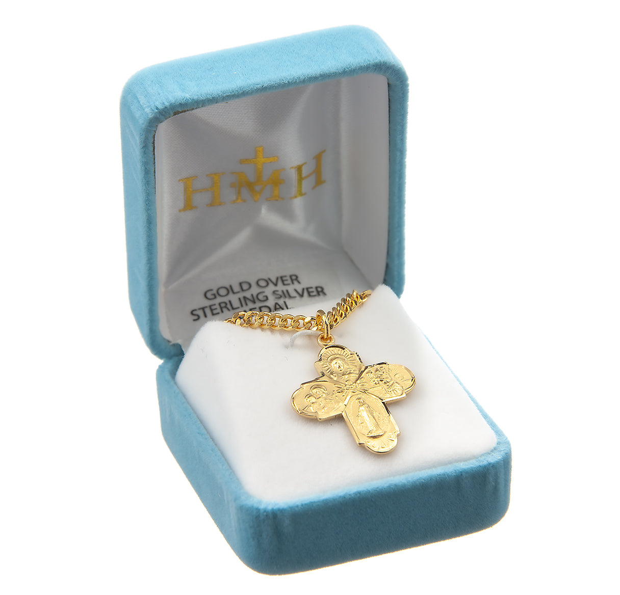 Gold Over Sterling Silver Four-Way Medal