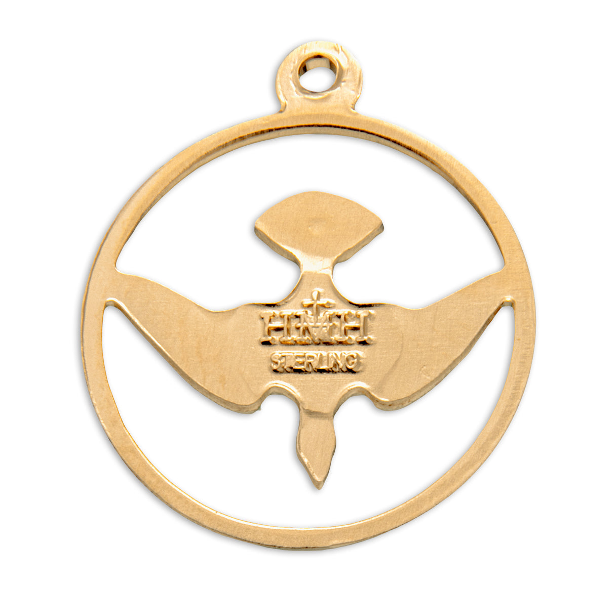 Holy Spirit Gold Over Sterling Silver Medal