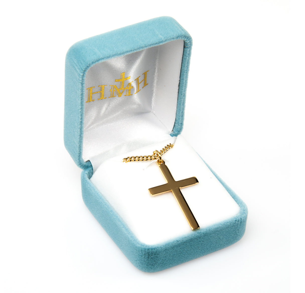 Gold Over Sterling Silver Plain Cross