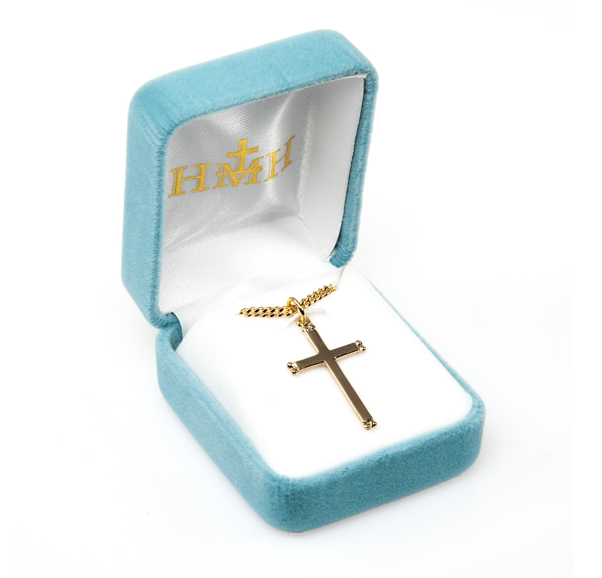 16kt Gold Over Sterling Fancy Cross 20" Ch-Bxd