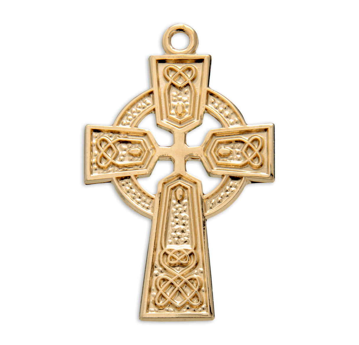 16kt Gold Over Sterling Celtic Cross 24" Ch-Bxd