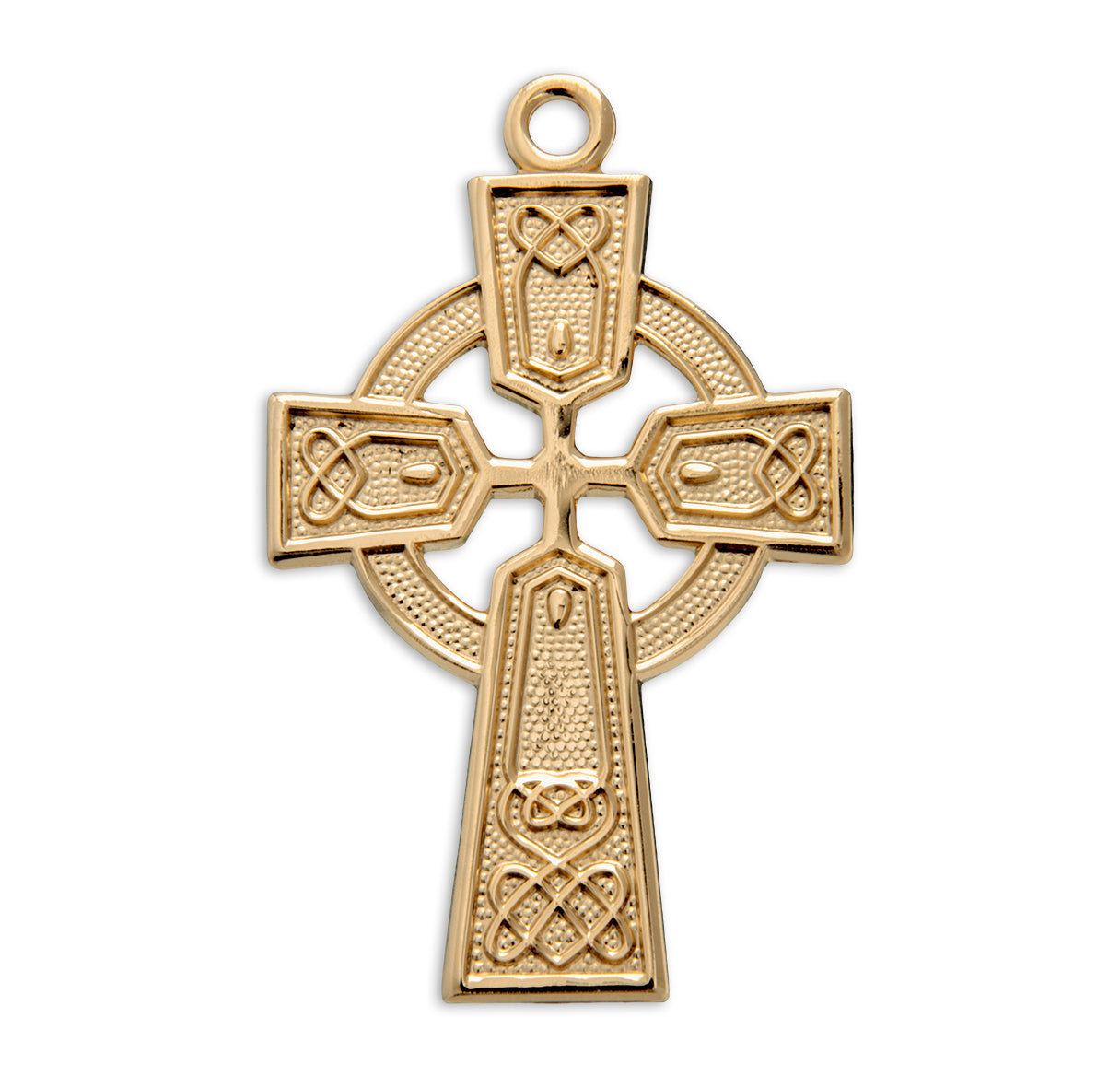 16kt Gold Over Sterling Celtic Cross-18" Ch-Bxd