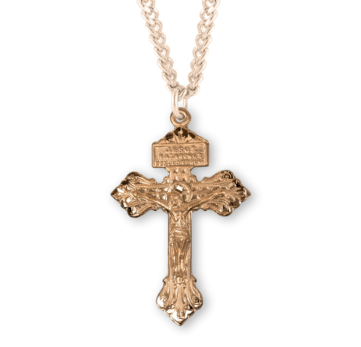 16kt Gold Over Sterling Tiny Cfx 30" Ch-Bxd