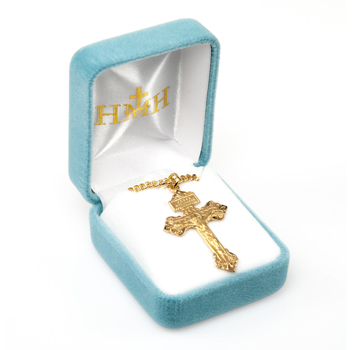 16kt Gold Over Sterling Tiny Cfx 30" Ch-Bxd