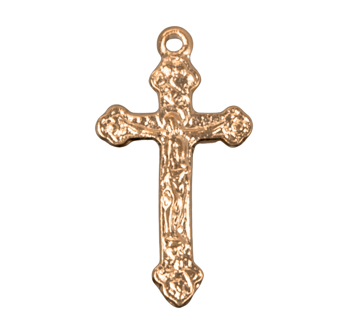 16kt Gold Over Sterling Silver Small Crucifix 16" Ch-Bxd