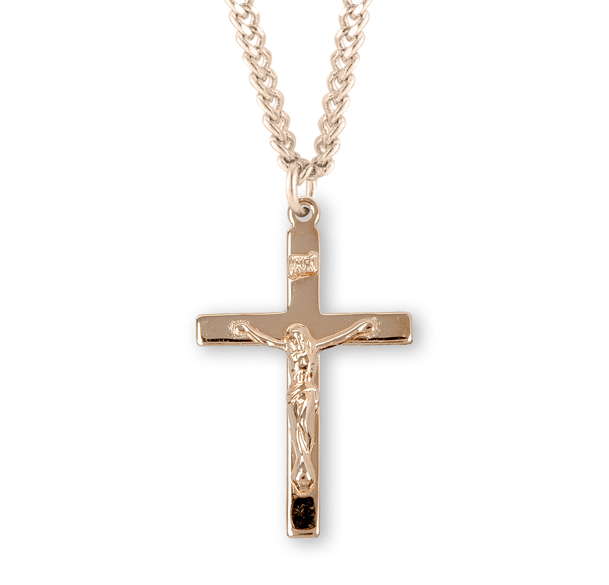 16kt Gold Over Sterling Med High Polished Plain Cfx *20" Ch-Bxd