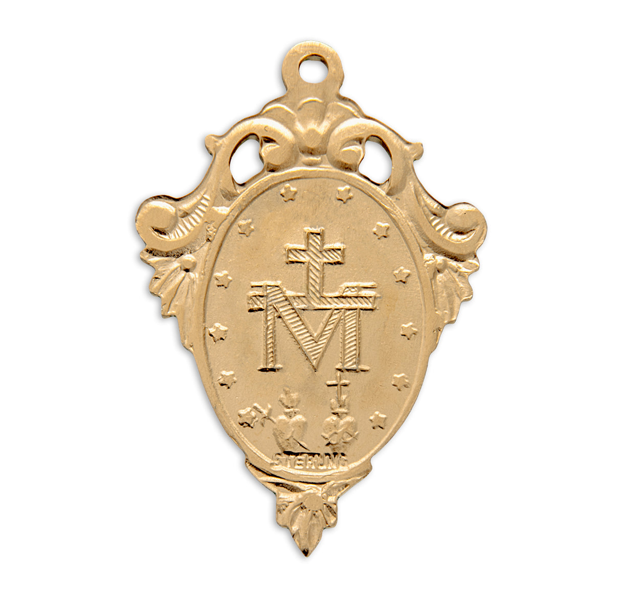 Gold Over Sterling Silver Miraculous Medal