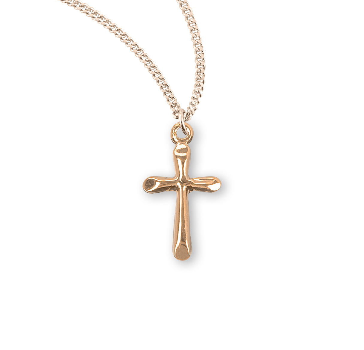 Gold Over Sterling Silver High Polished Cross