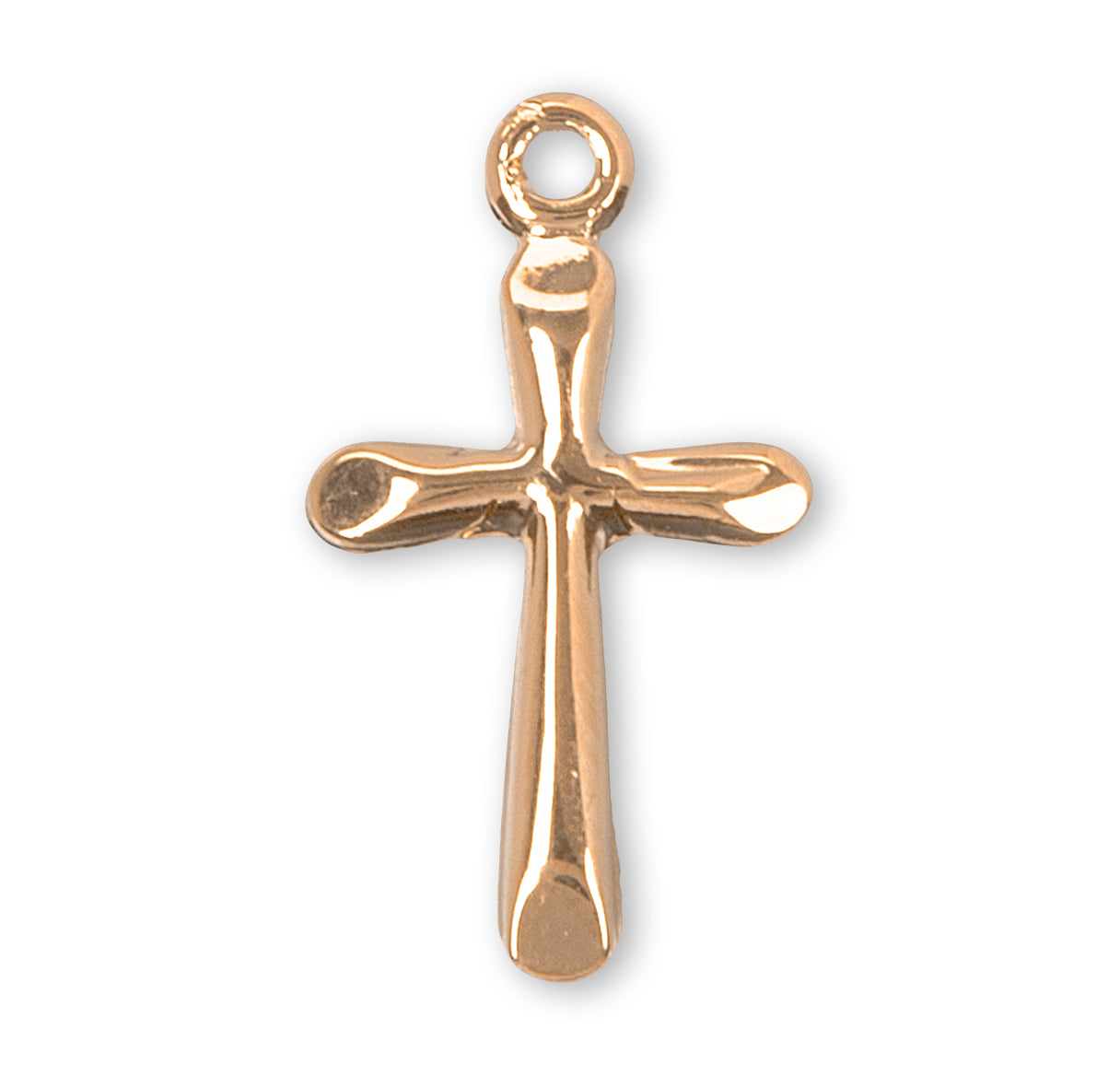 Gold Over Sterling Silver High Polished Cross
