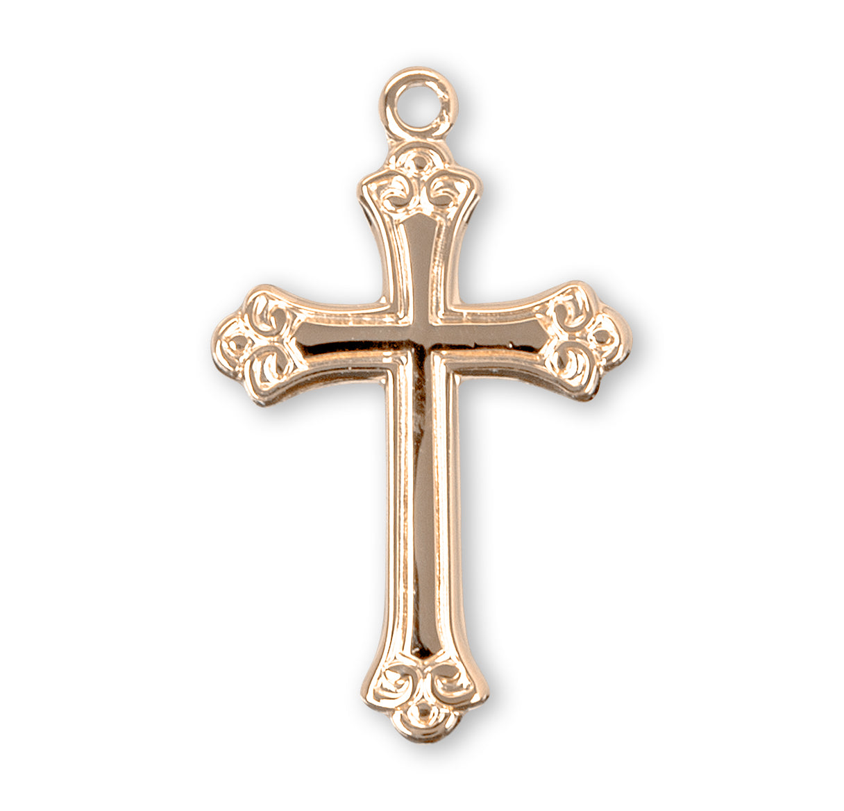 16kt Gold Over Sterling Sm Cross 16" Ch-Bxd