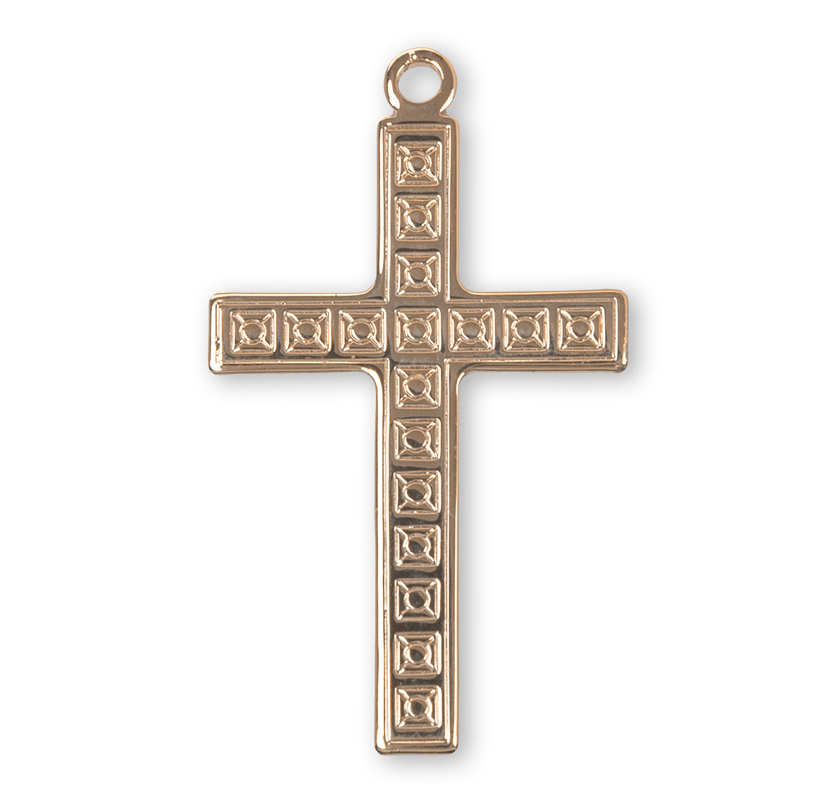16kt Gold Over Sterling Med Fancy Cross 24" Ch-Bxd