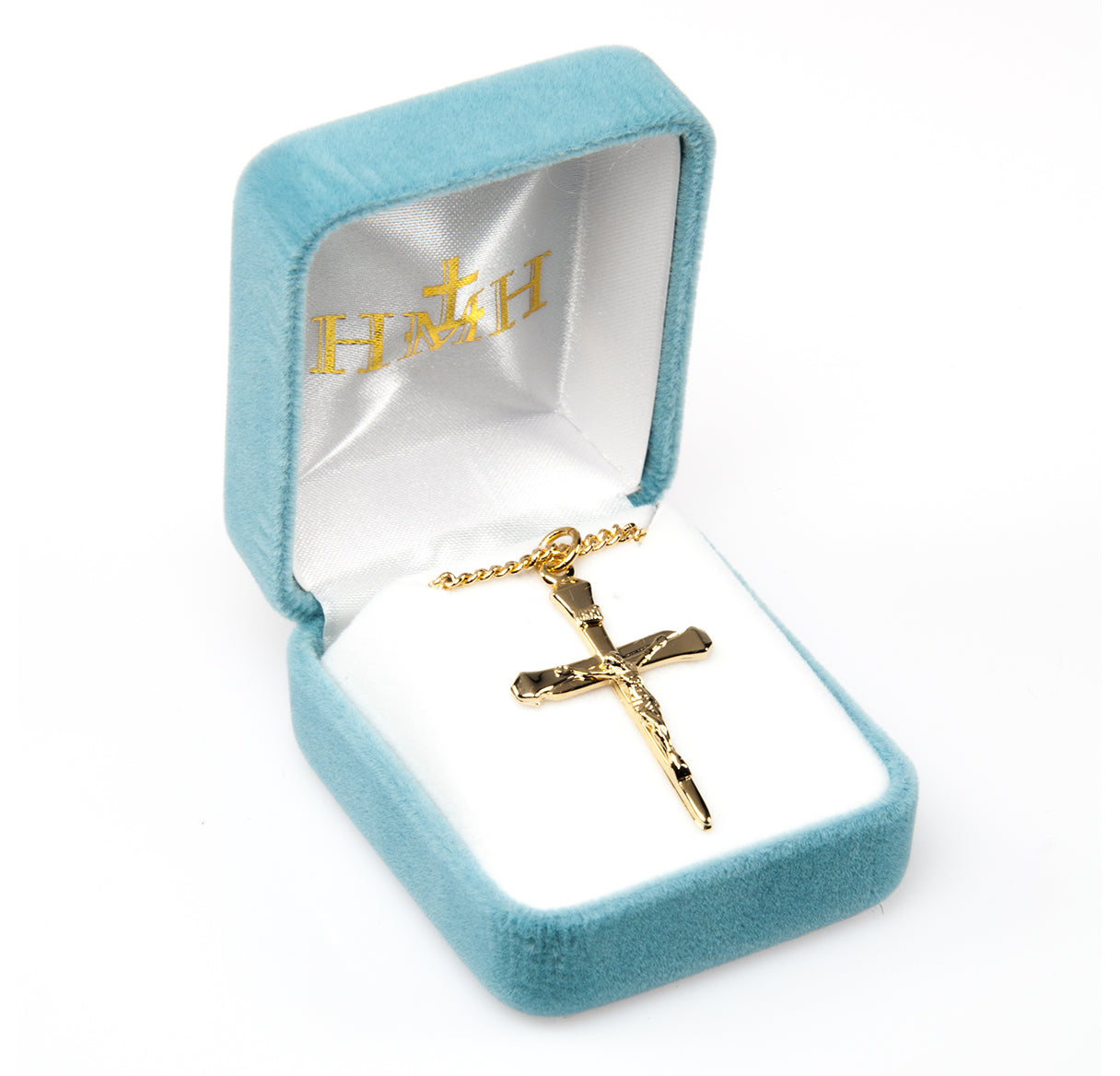 16kt Gold Over Sterling Lrg Nail Cfx 18" Ch-Bxd