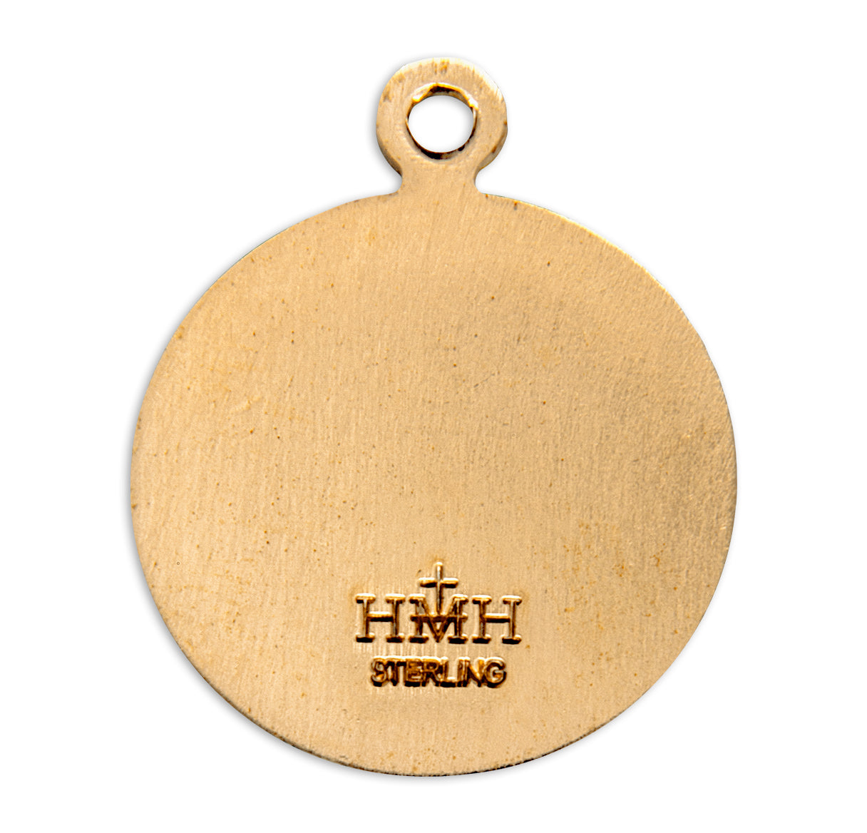 Patron Saint Jude Round Gold Over Sterling Silver Medal