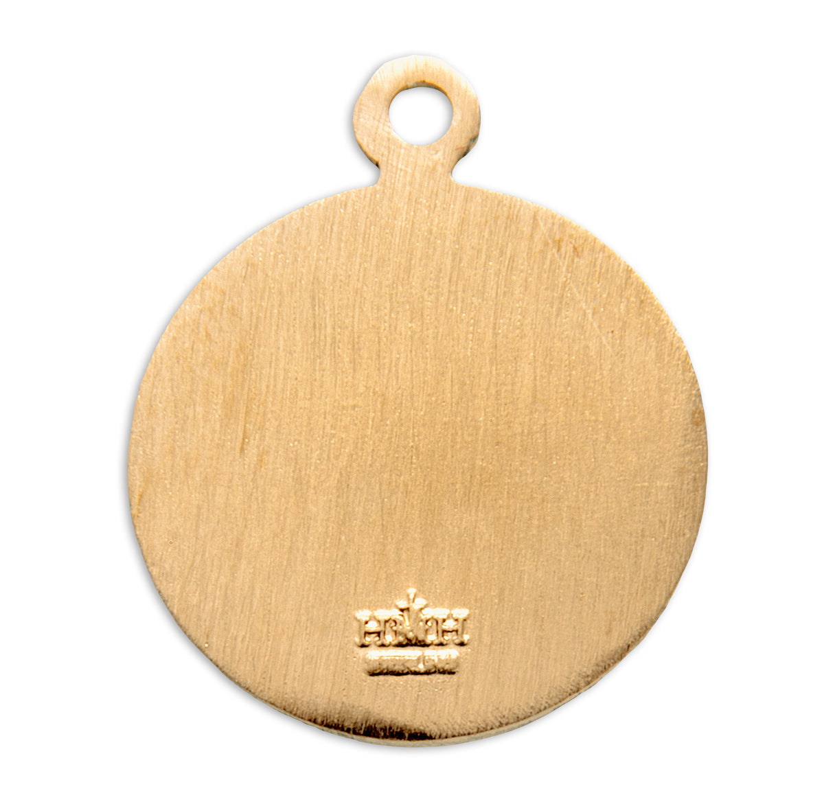 Patron Saint Anthony Round Gold Over Sterling Silver Medal