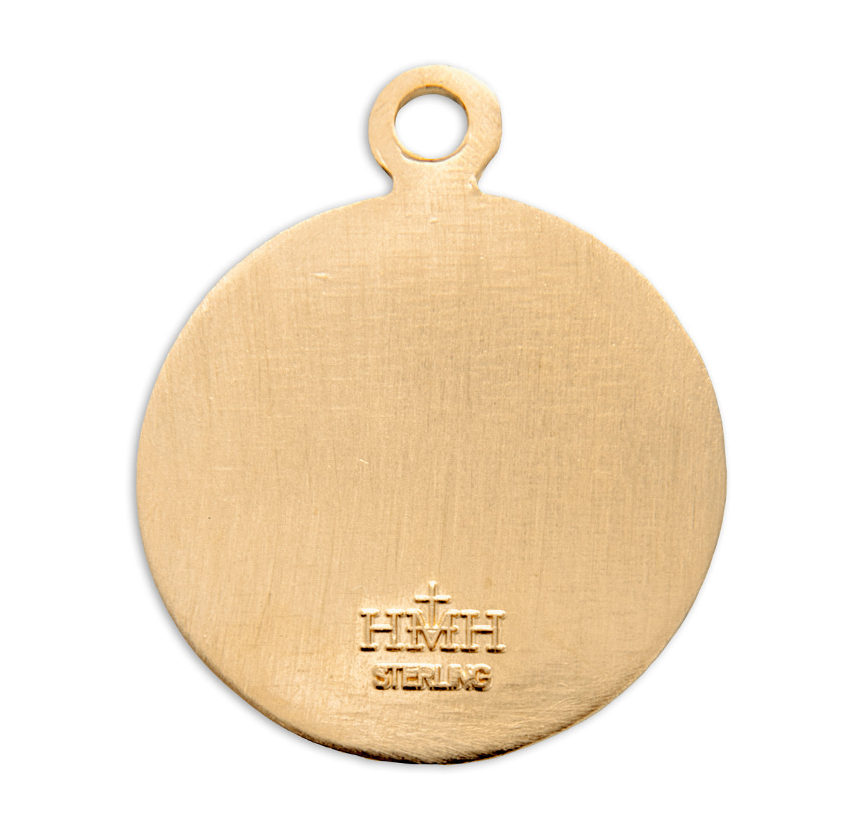 Patron Saint Christopher Round Gold Over Sterling Silver Medal