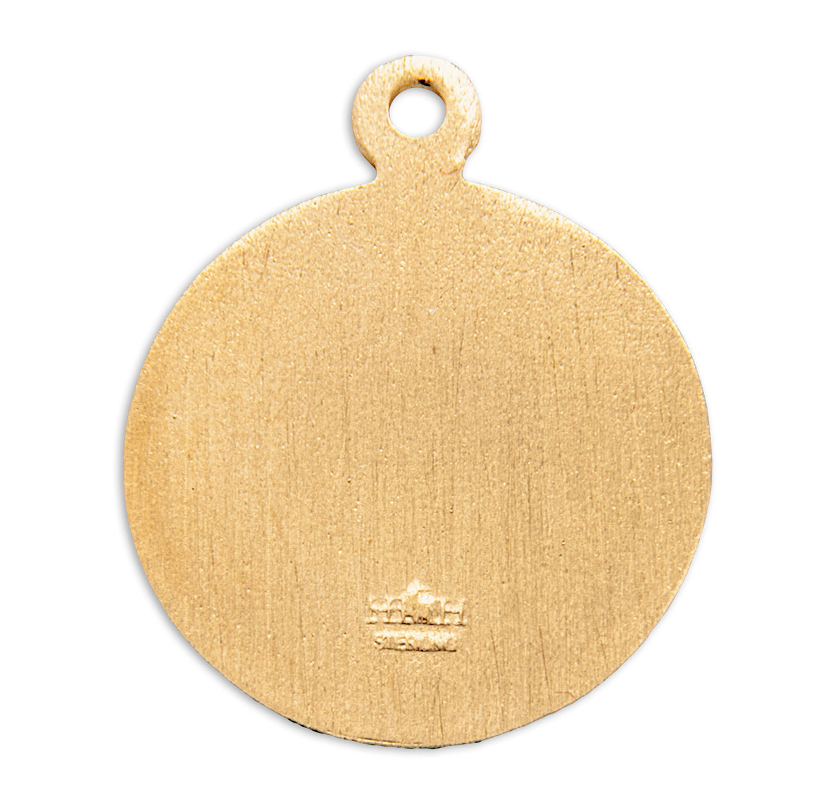 Patron Saint Jude Round Gold Over Sterling Silver Medal