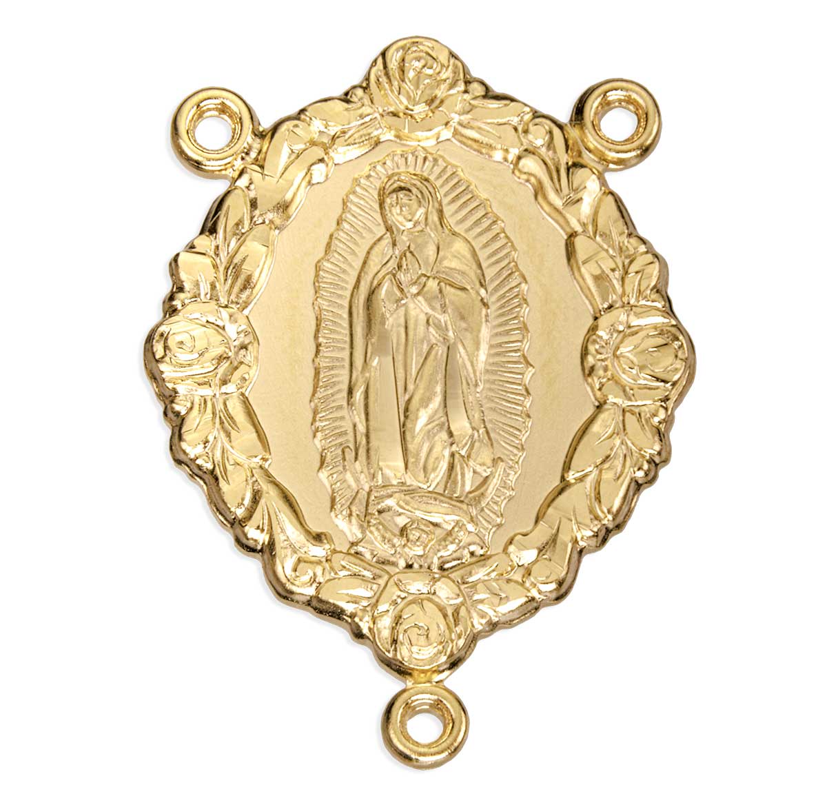 16kt Gold Over Sterling Silver O.L. of Guadalupe Rosary Center