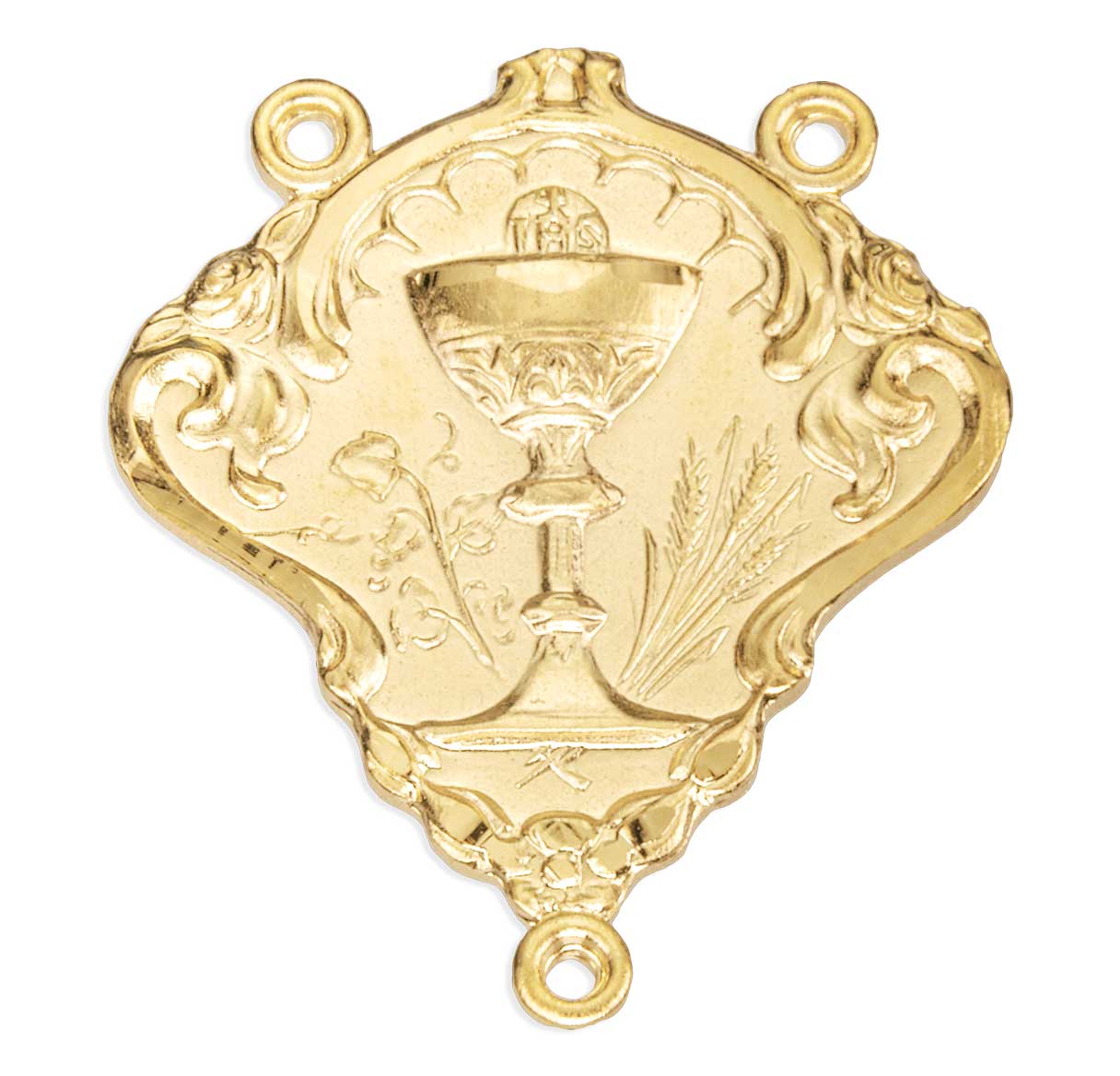Gold Over Sterling Silver First Communion Chalice Rosary Center