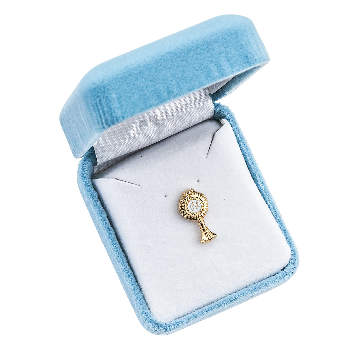 Gold Over Sterling Silver Monstrance Lapel Pin