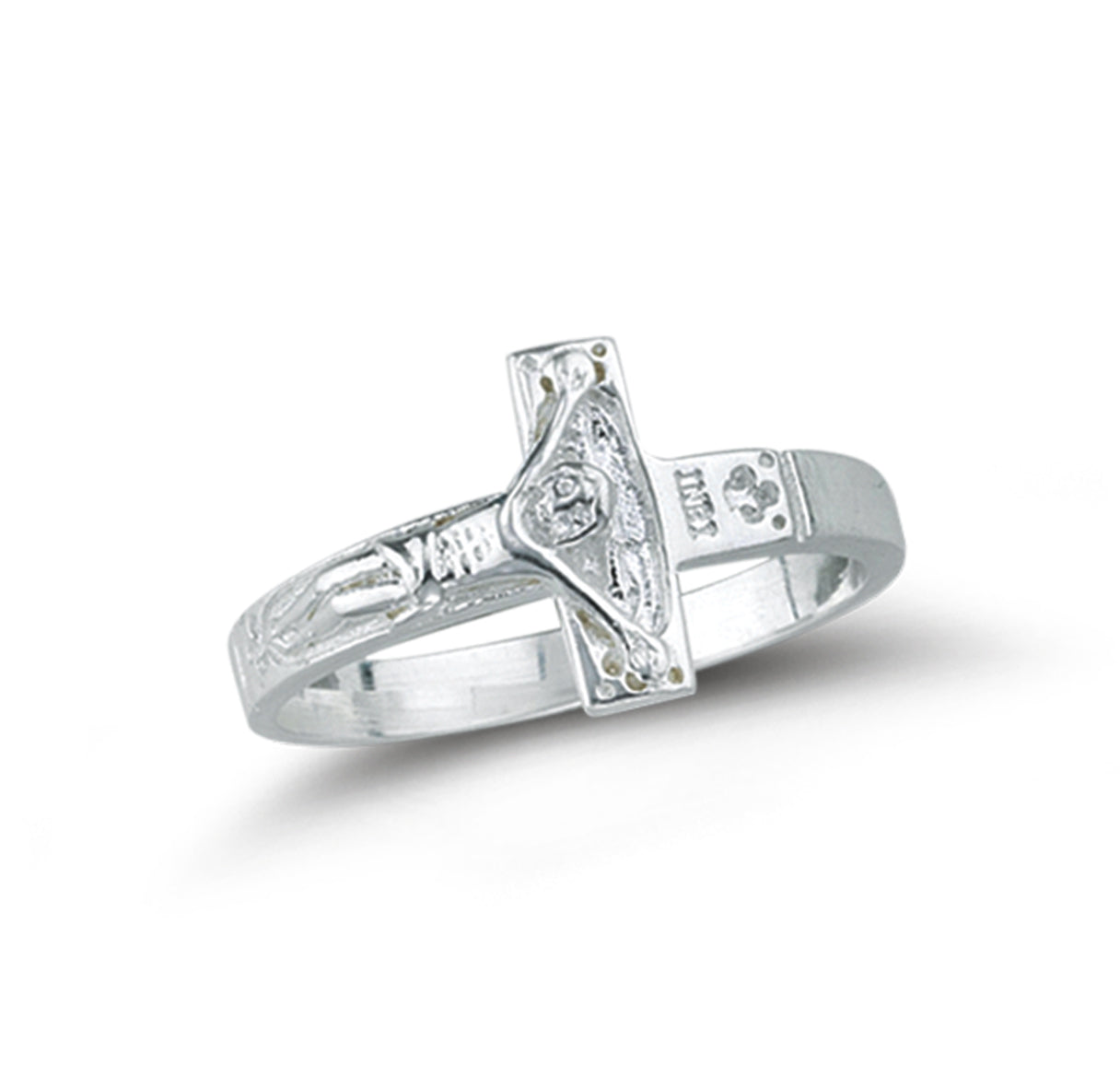 Sterling Silver Crucifix Ring Size 10