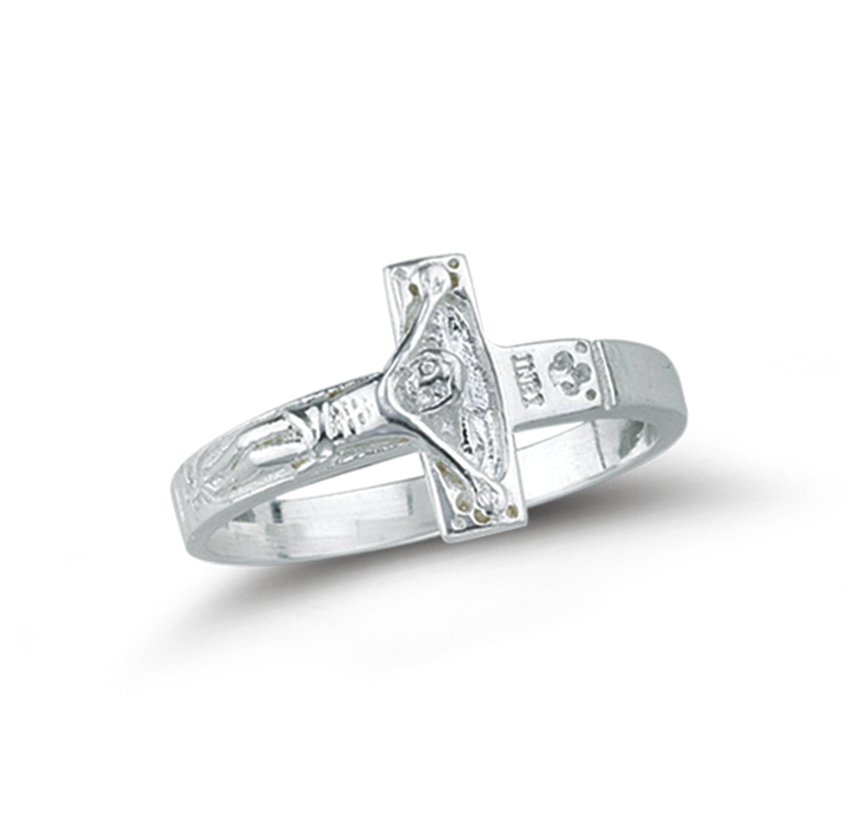 Sterling Silver Crucifix Ring Size 9