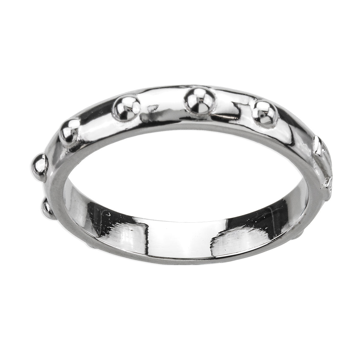 Sterling Silver Rosary Ring Size 12