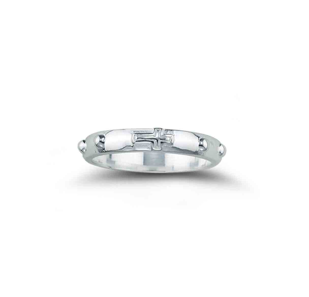 Sterling Silver Rosary Ring Size 6