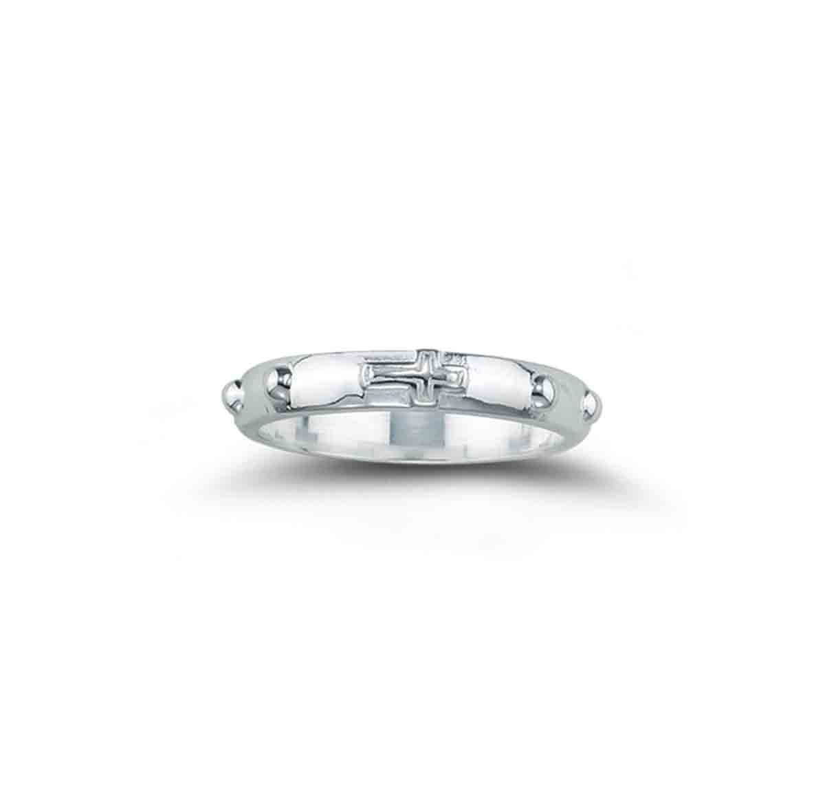Sterling Silver Rosary Ring Size 7