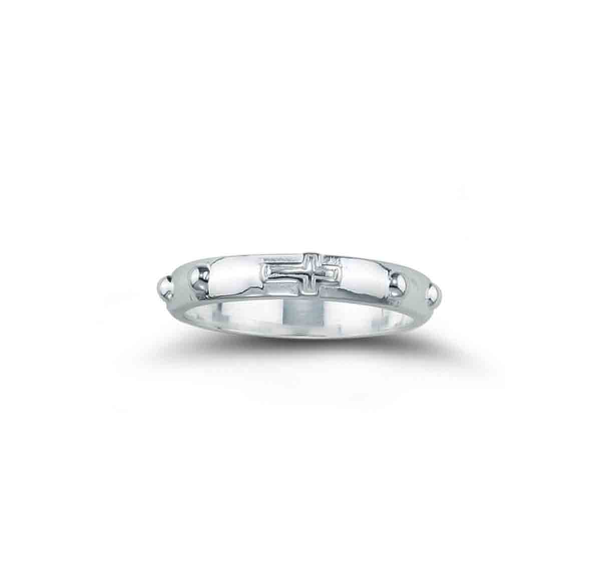 Sterling Silver Rosary Ring Size 9