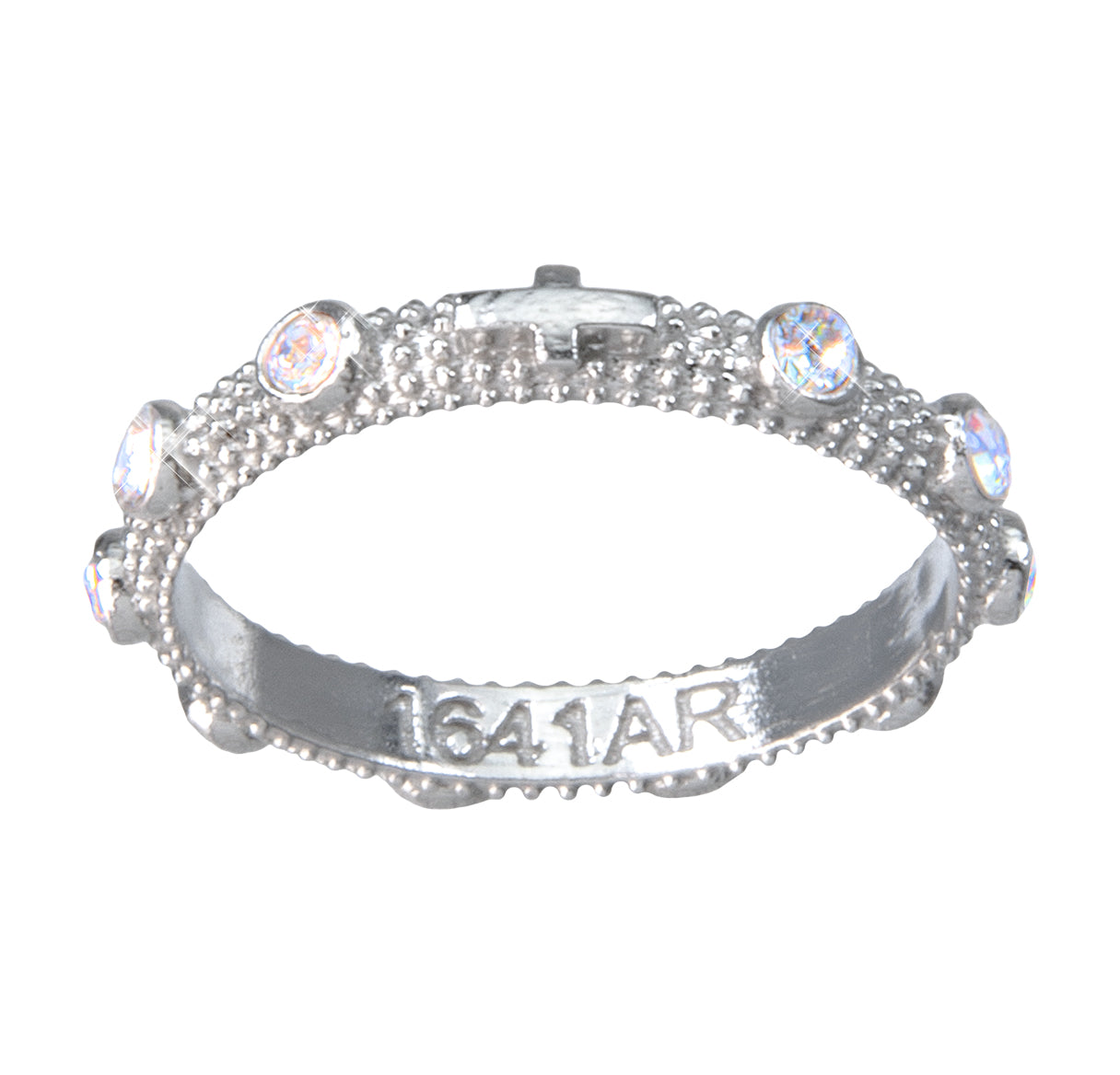Sterling Silver Rosary Ring Size 7