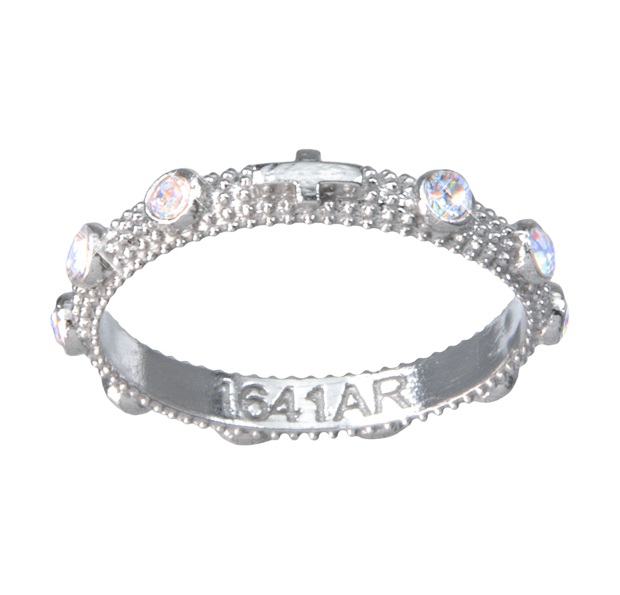 Sterling Silver Rosary Ring Size 9
