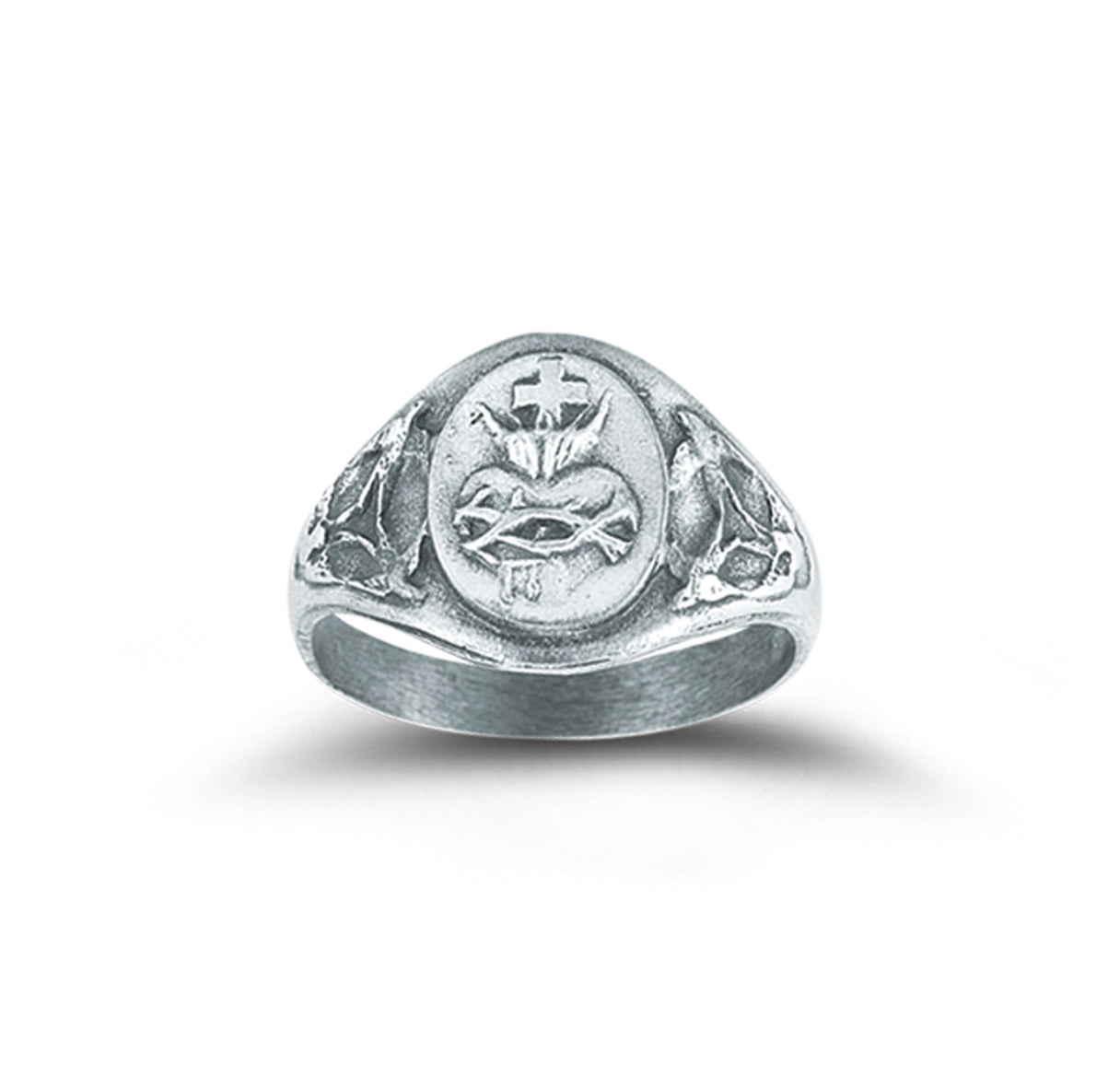 Sterling Silver Sacred Heart of Jesus Ring Size 7