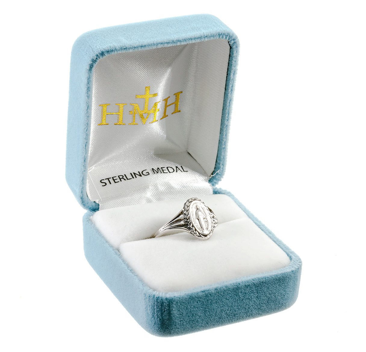 Miraculous Medal Sterling Silver Ring Size 7