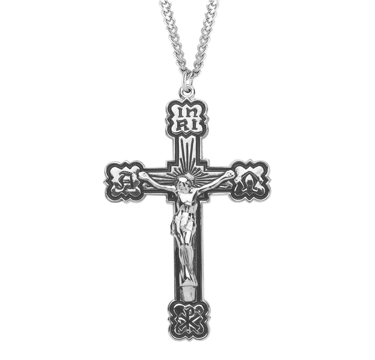 Alpha and Omega Epoxy Sterling Silver Medal