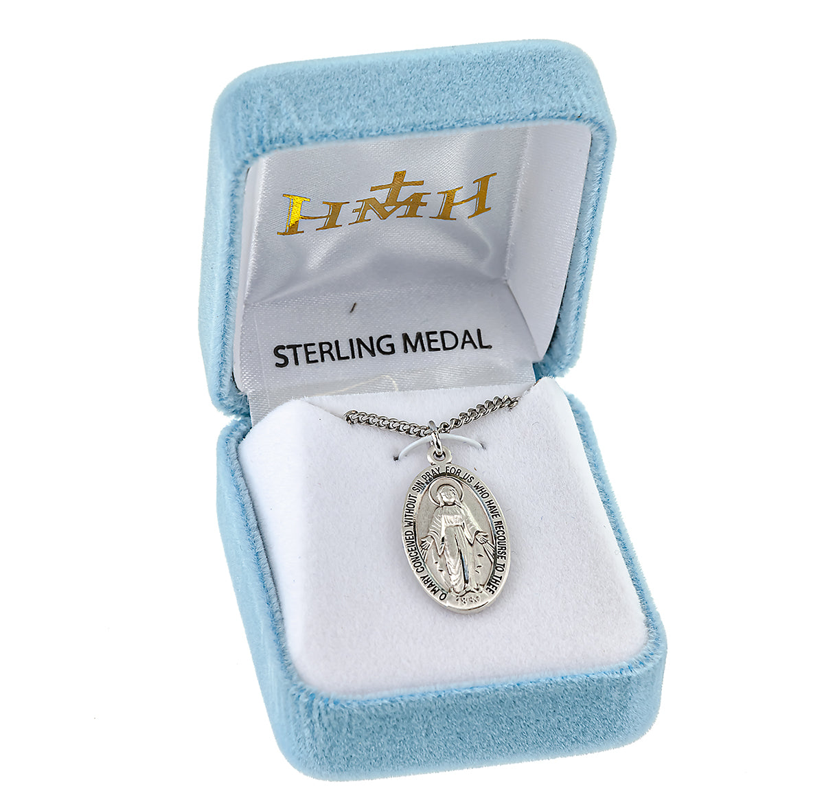 Sterling Silver Oval Miraculous Medal
