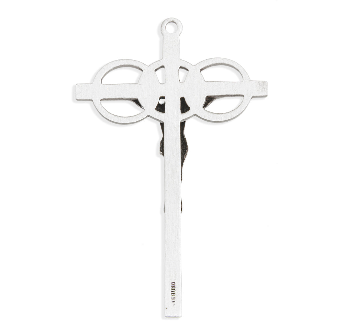 Three Ring Sterling Silver Wedding Crucifix