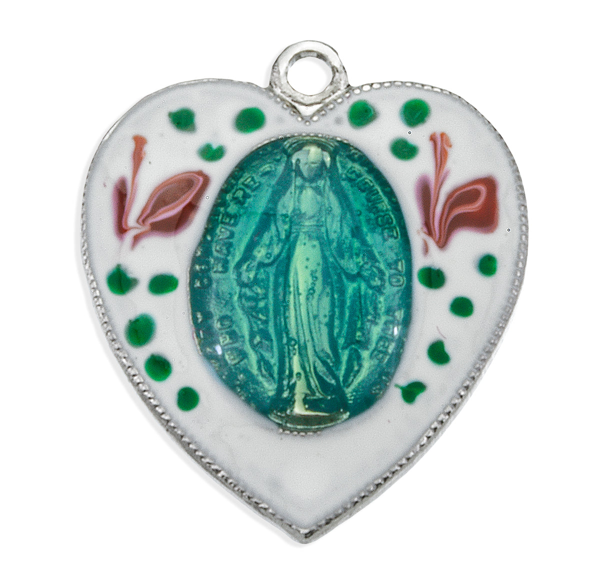 Sterling Silver Epoxy Miraculous Medal