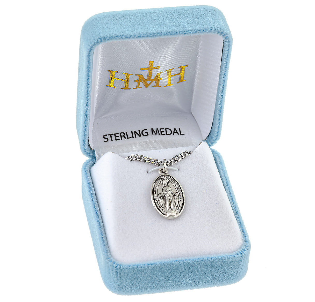 Sterling Silver Oval Miraculous Medal