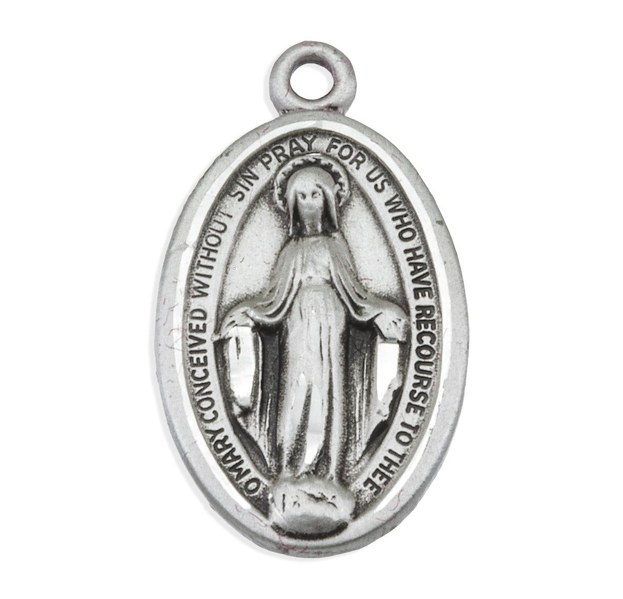 Sterling Silver Oval Miraculous Medal